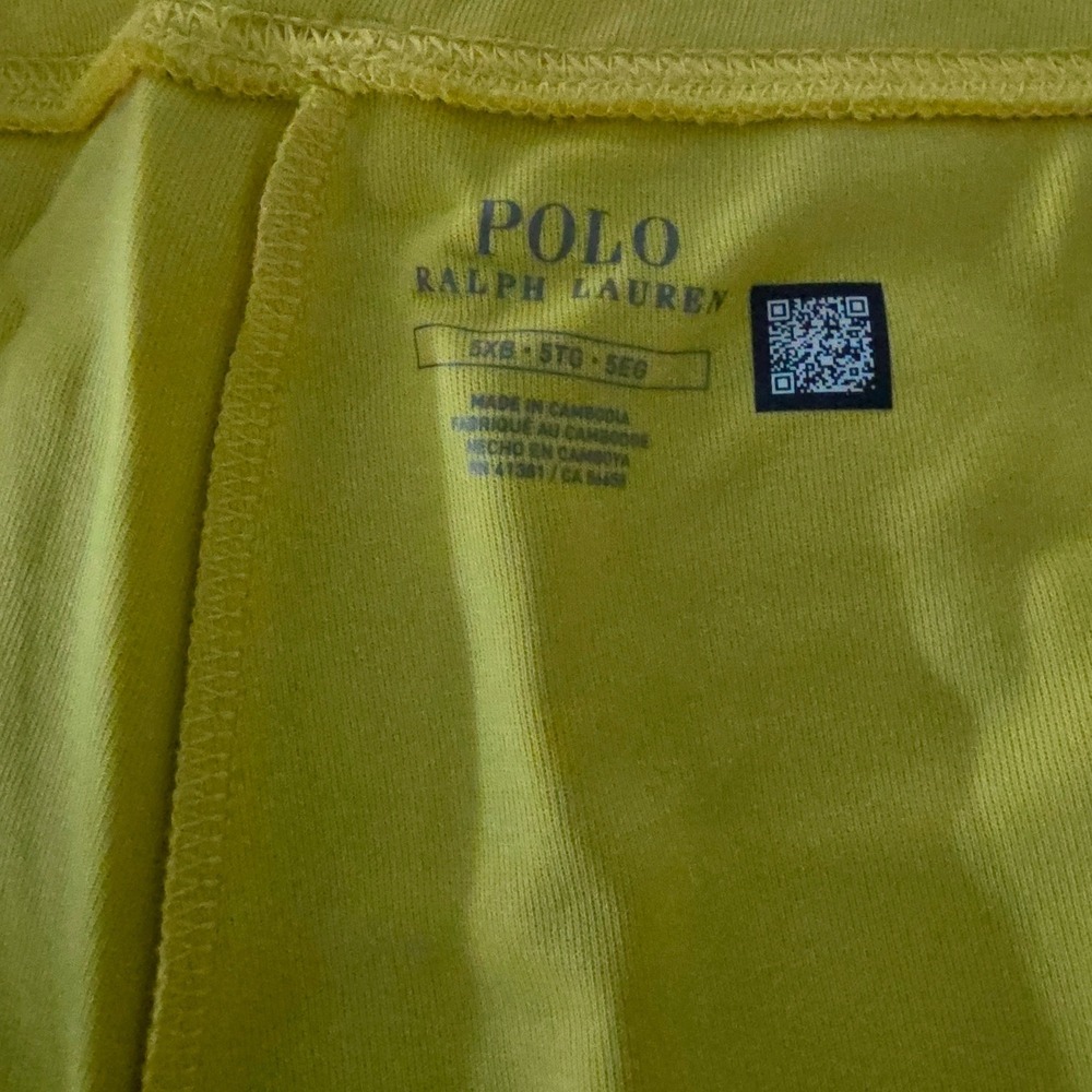 Polo Ralph Lauren Mens Double Knit Shorts Spellout Yellow Big & Tall Logo 5XB - Picture 10 of 11